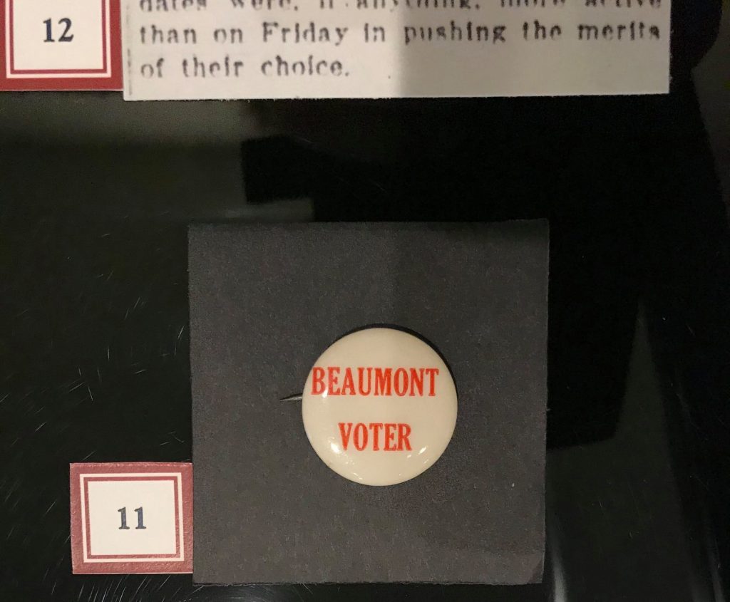 Beaumont Voter pin